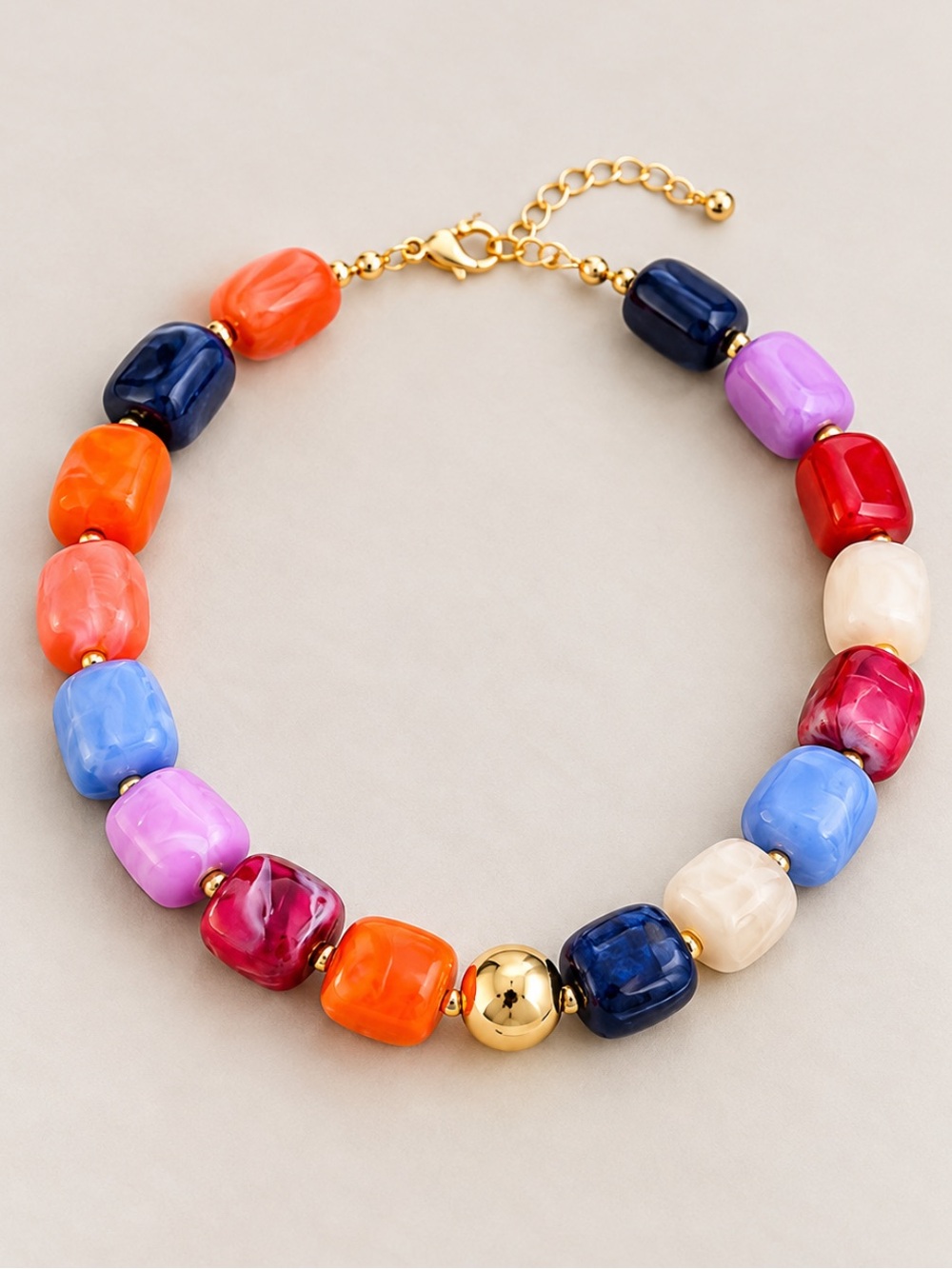 New! Colorful Beaded Dopamine Necklace NWOT